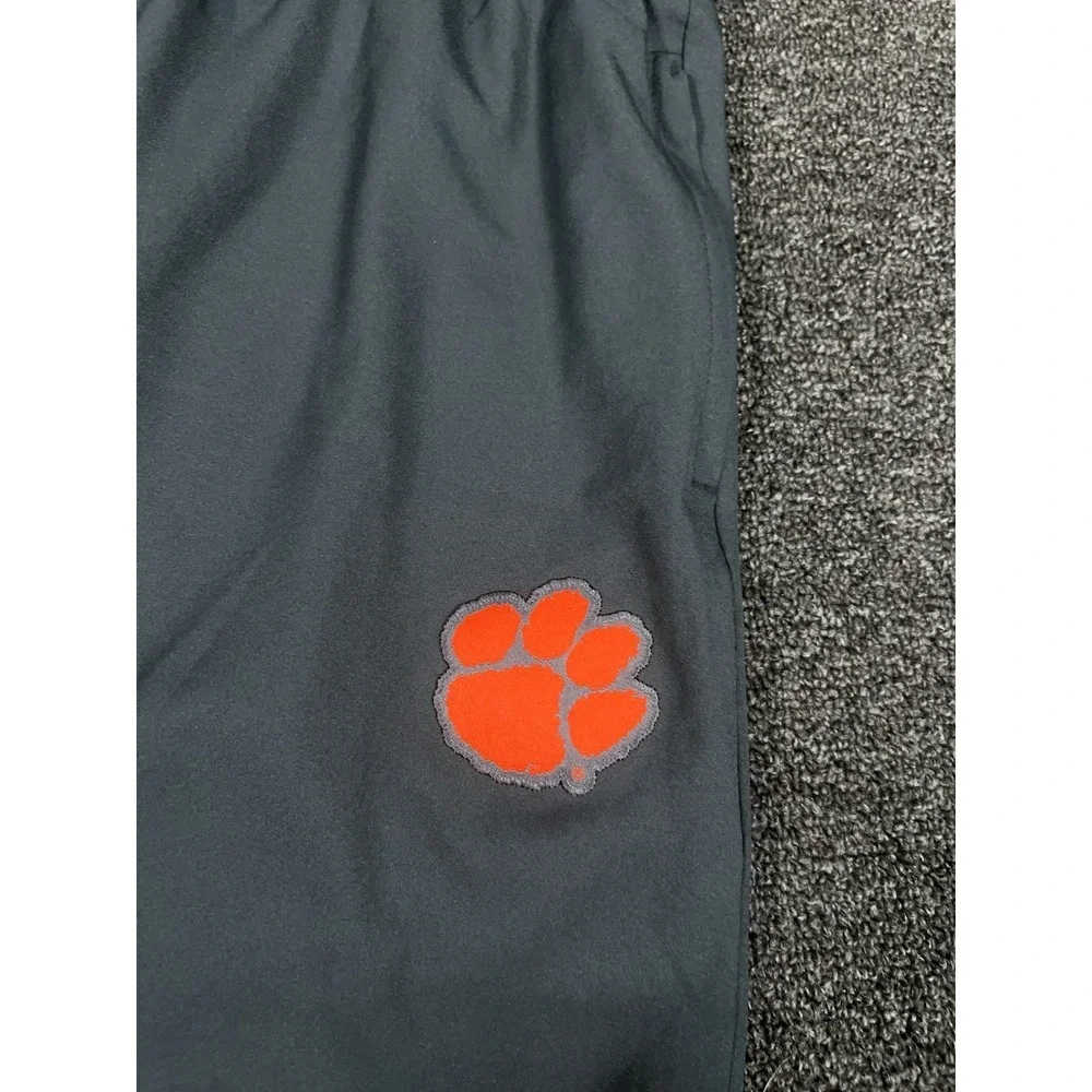 Nike Clemson Tigers Sweatpants Men's Medium Gray Lined Drawstrings Embroidered